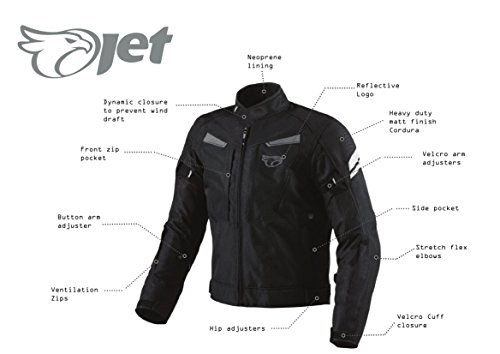 Revocación Explícitamente capa JET Chaqueta Moto Hombre Impermeable Textil con Armadura Multi Funcional  Negro - Tienda de Motos