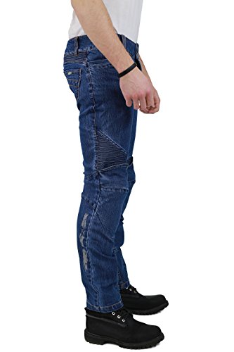 Nerve Ranger Jeans Pantalones Vaqueros de Moto Azul XXL